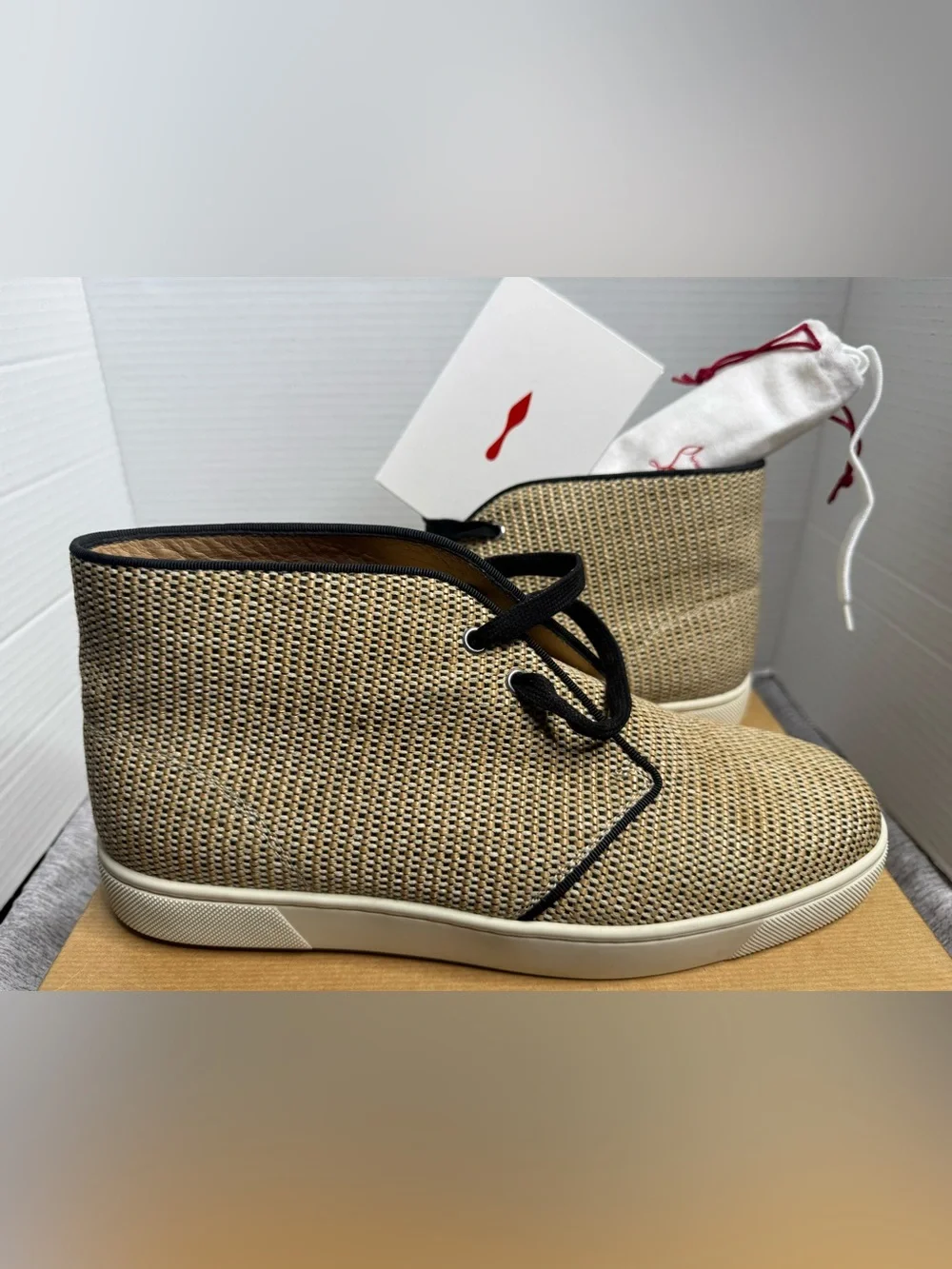 RARE Men’s Christian Louboutin Woven 